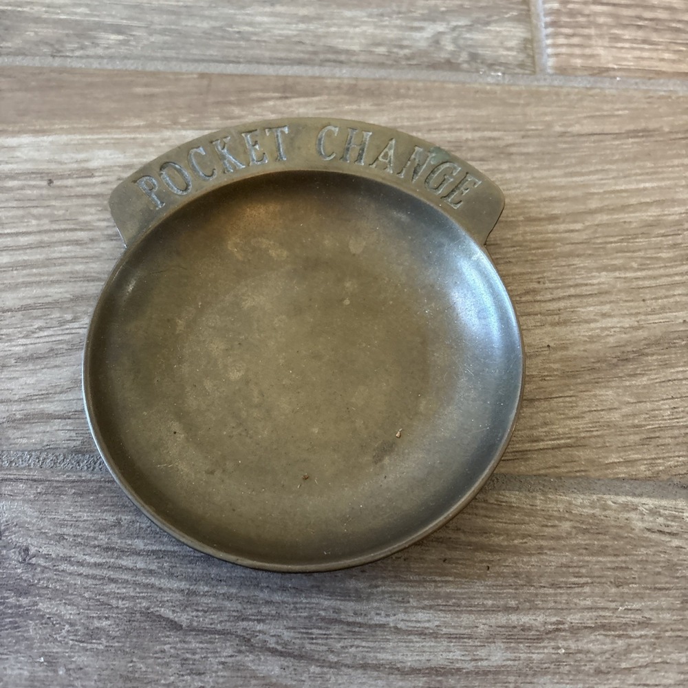 Vintage Brass Dish Pocket Change Bohemian‎ Bowl Plate